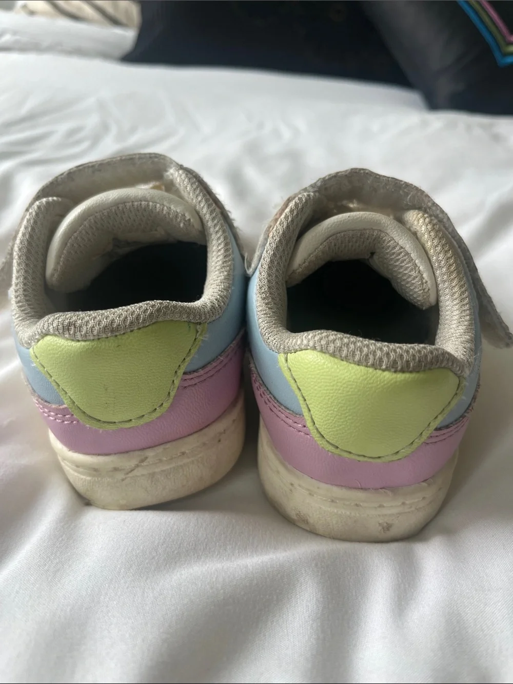 Cat & Jack White Sneakers with Pink and Peach Accents